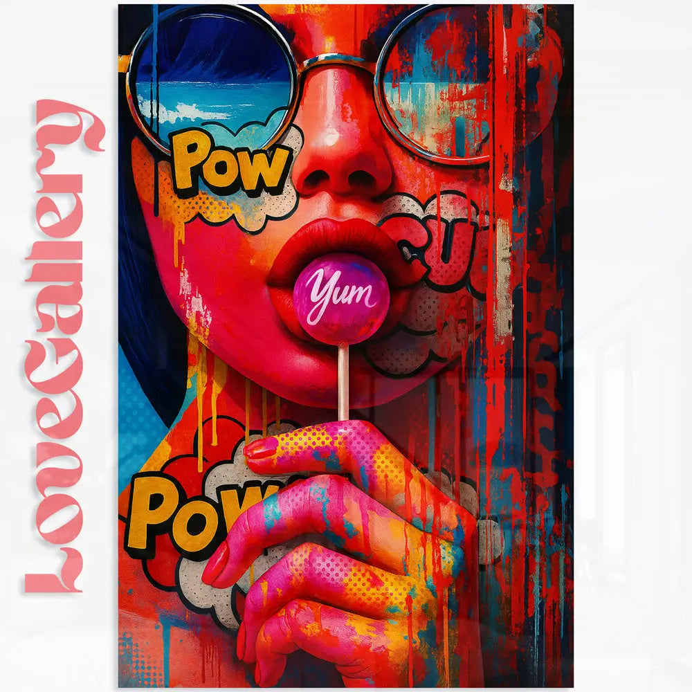 Tableau femme lollipop pop art Love-Gallery