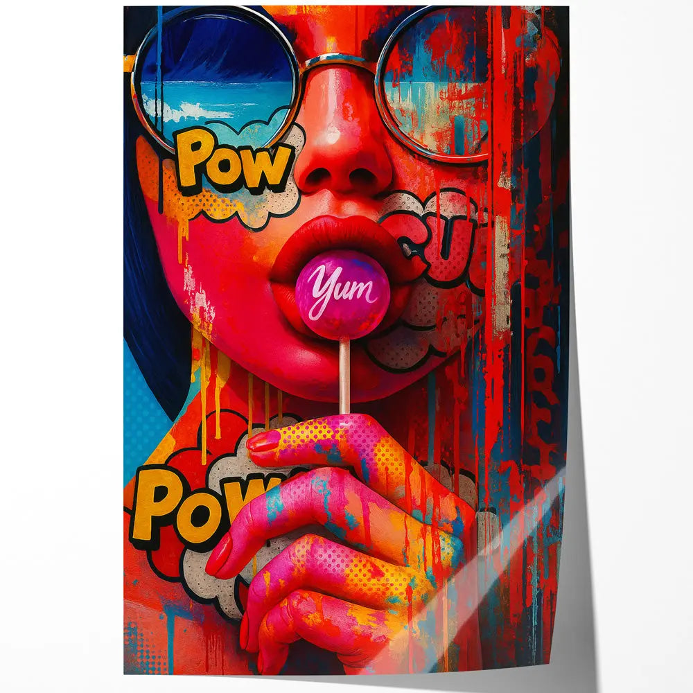 Tableau femme lollipop pop art Love-Gallery