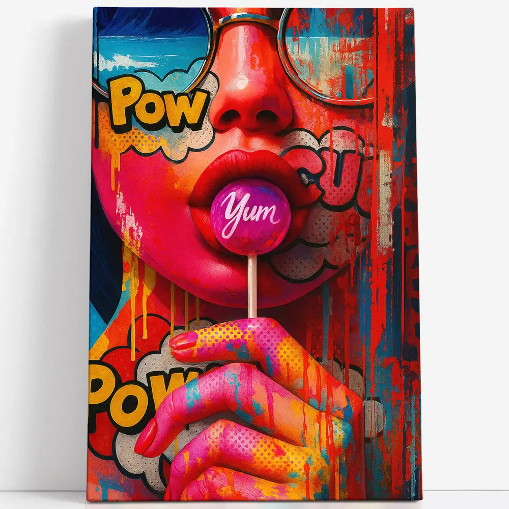 Tableau femme lollipop pop art Love-Gallery