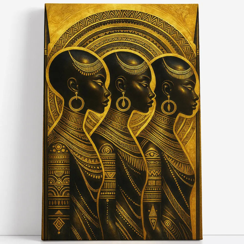 Tableau femmes noires profil tribal Love-Gallery