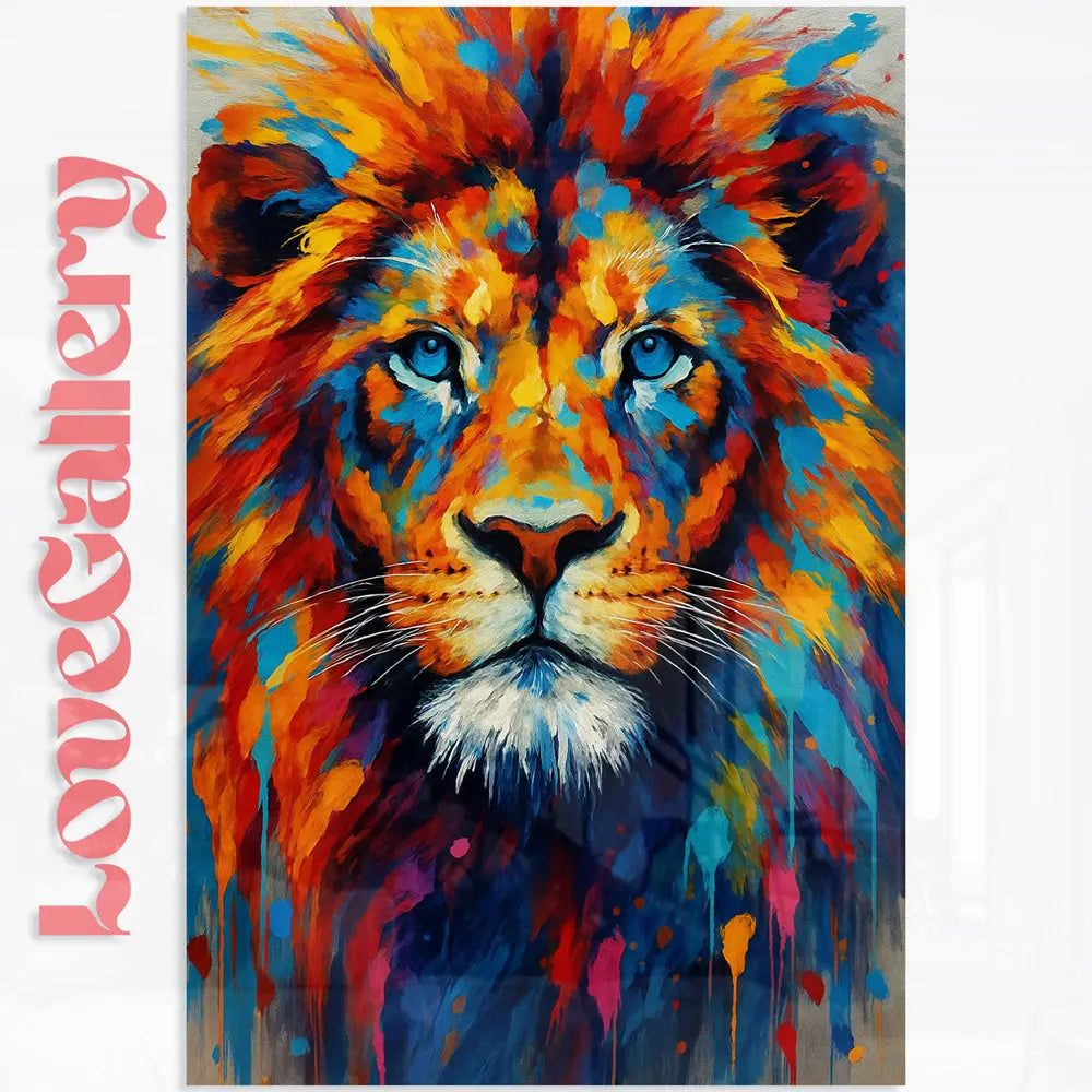 Tableau lion coloré popart Love-Gallery