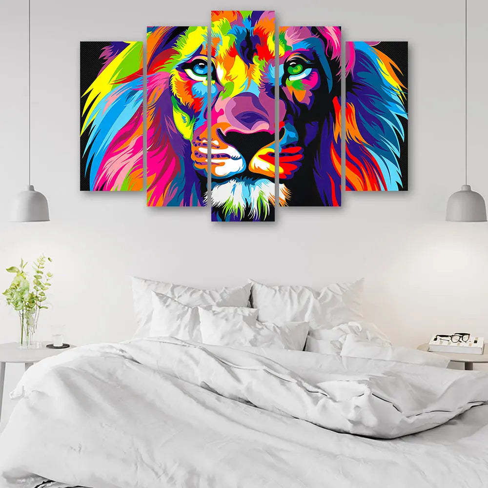 Tableau lion coloré Love-Gallery