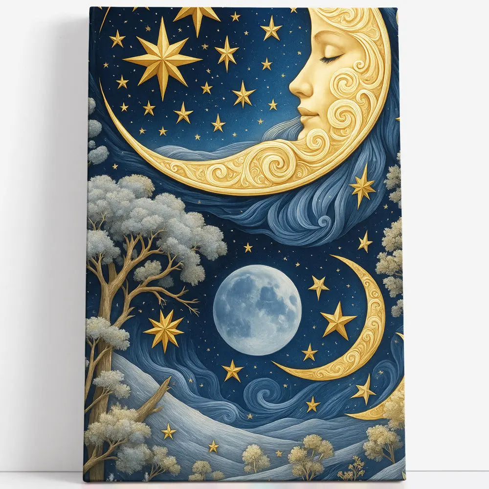 Tableau Lune étoile nuit Love-Gallery