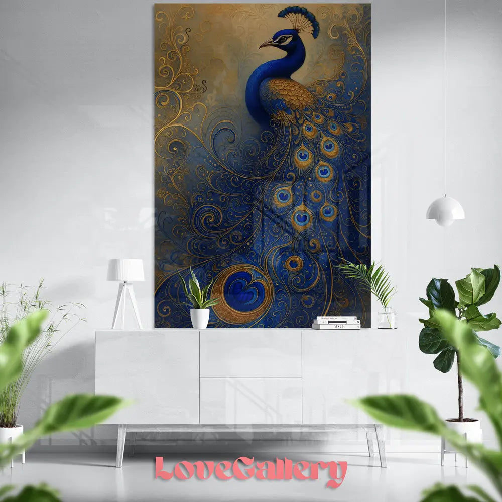 Tableau paon artdeco design Love-Gallery
