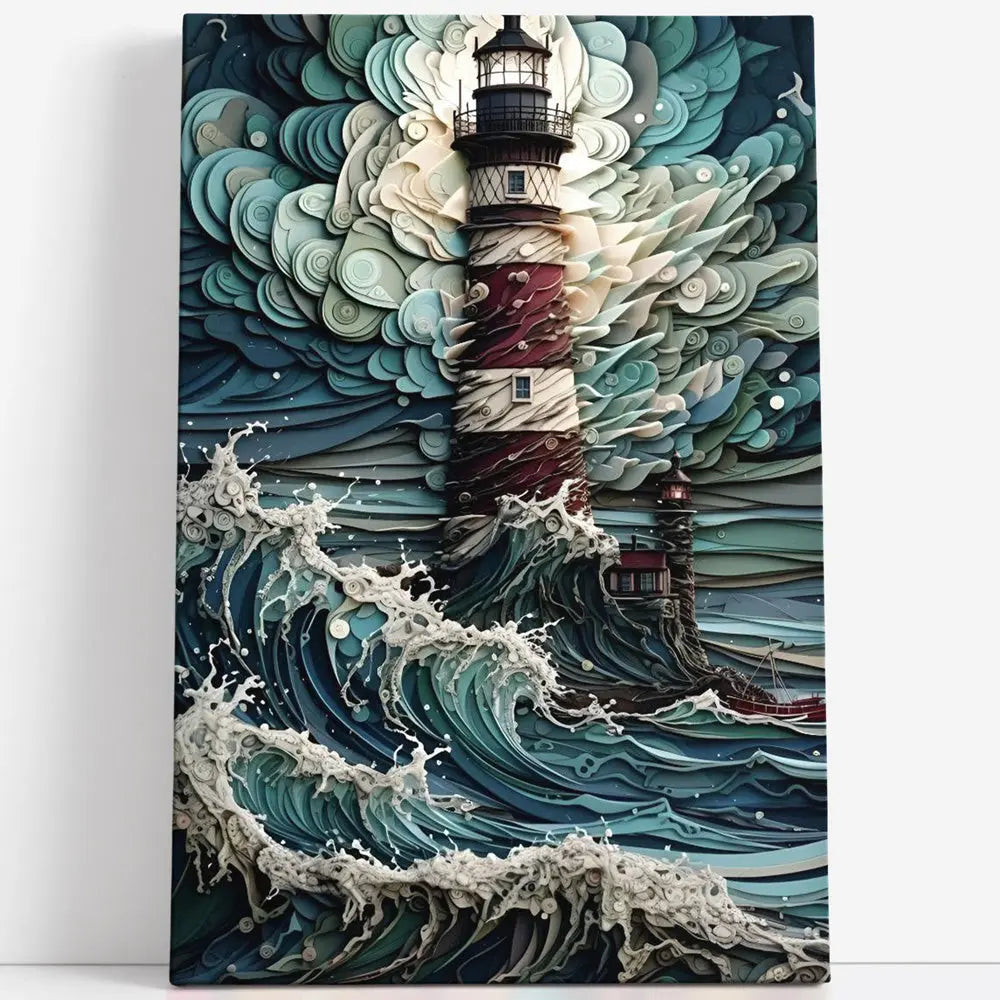 Tableau phare tempête design Love-Gallery
