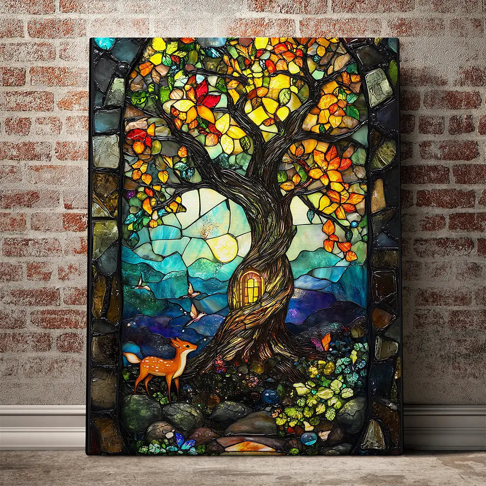 Tableau arbre de vie vitrail