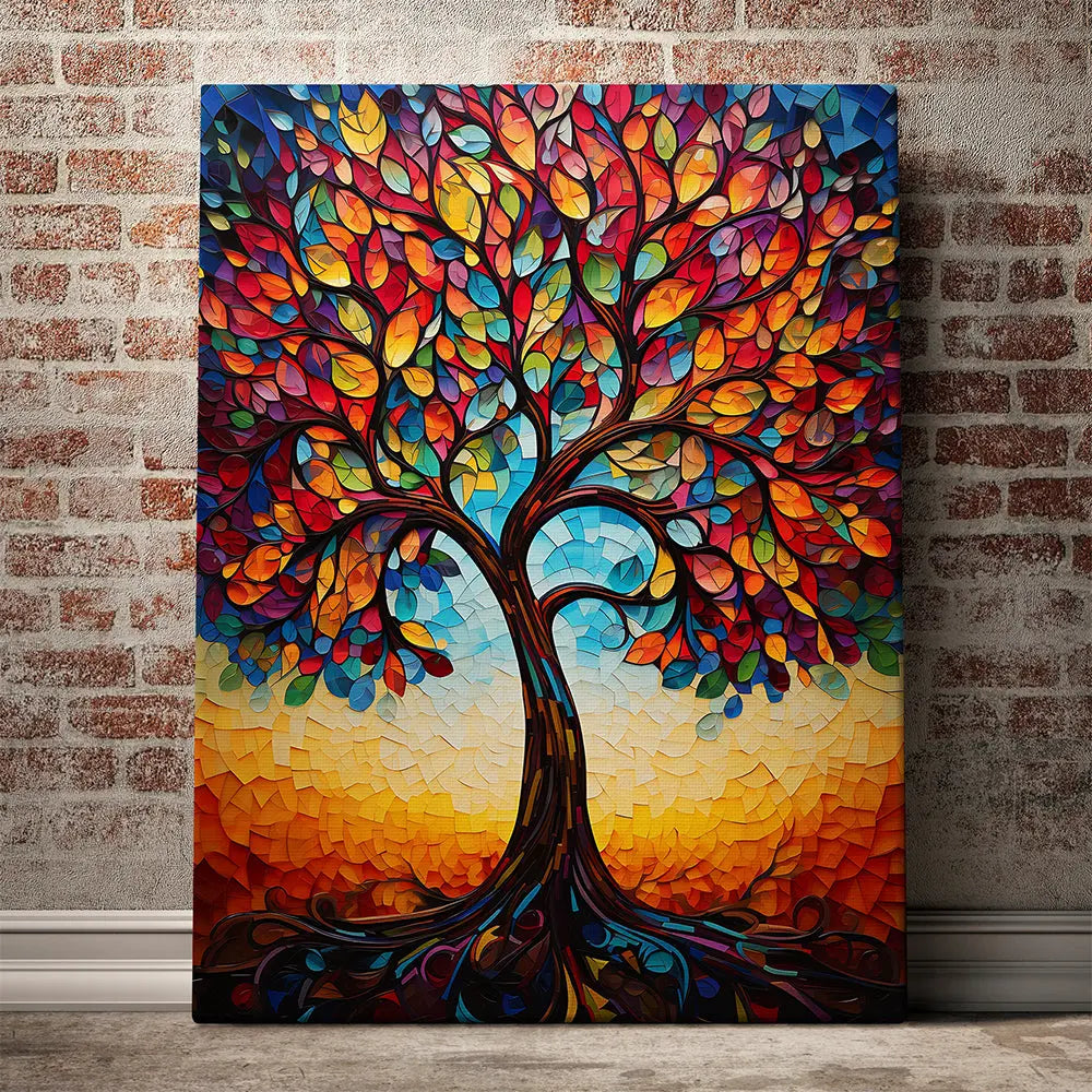 Tableau arbre de vie mosaïque Love-Gallery