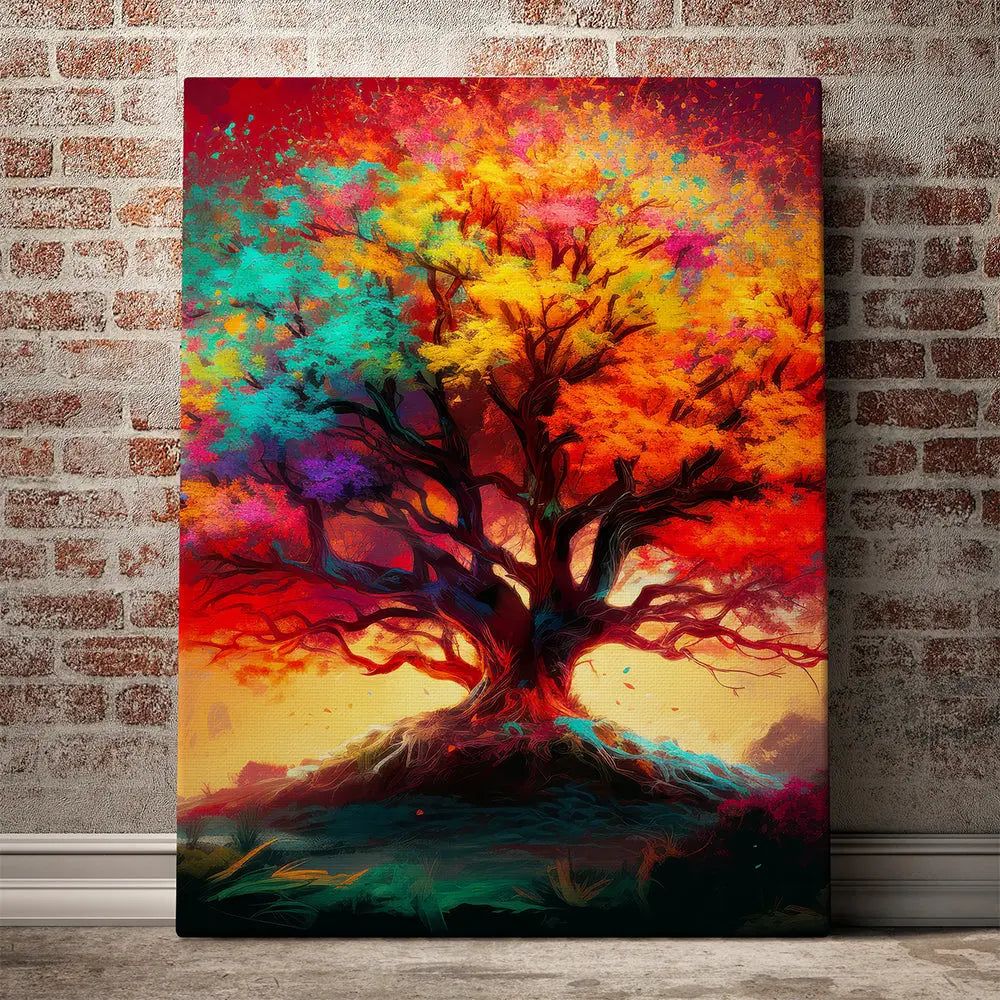 Tableau arbre de vie multicolore Love-Gallery