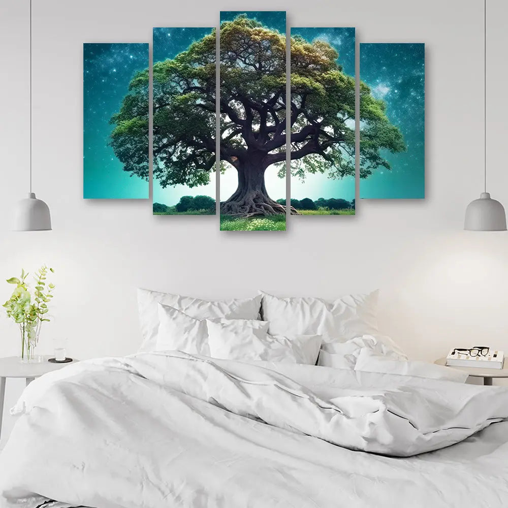 Tableau arbre vert lumineux Love-Gallery