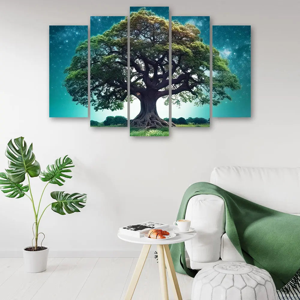 Tableau arbre vert lumineux Love-Gallery
