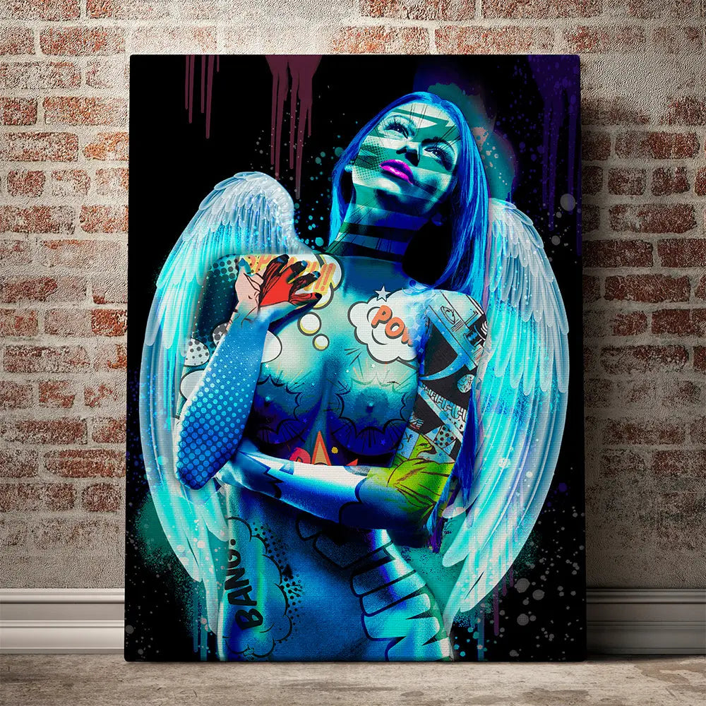 Tableau femme ange pop art Love-Gallery