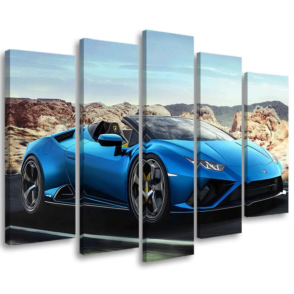 Tableau huracan evo spyder bleu Love-Gallery