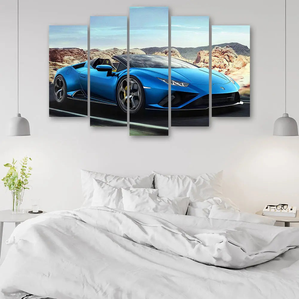 Tableau huracan evo spyder bleu Love-Gallery