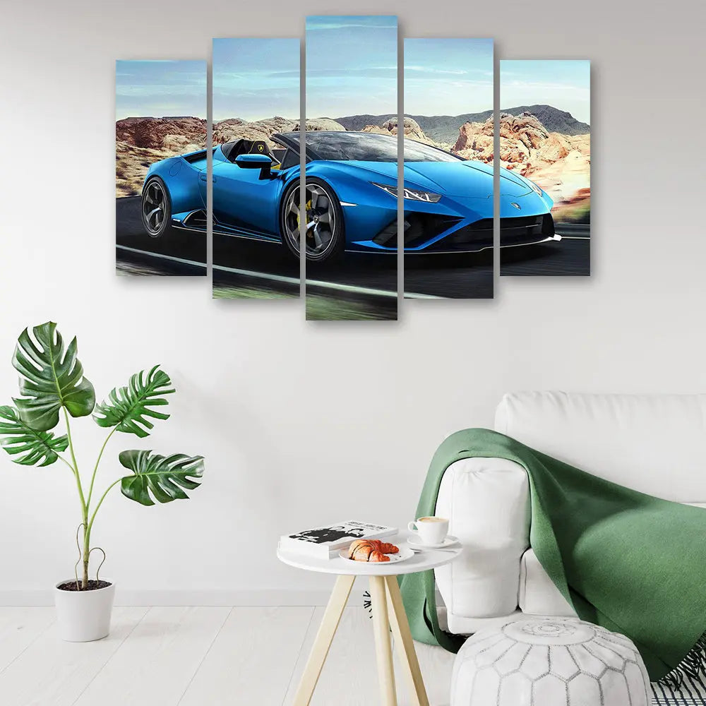 Tableau huracan evo spyder bleu Love-Gallery