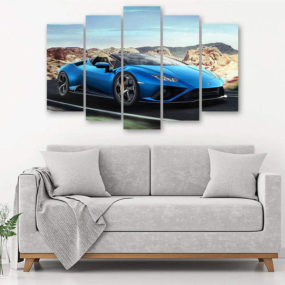 Tableau huracan evo spyder bleu Love-Gallery