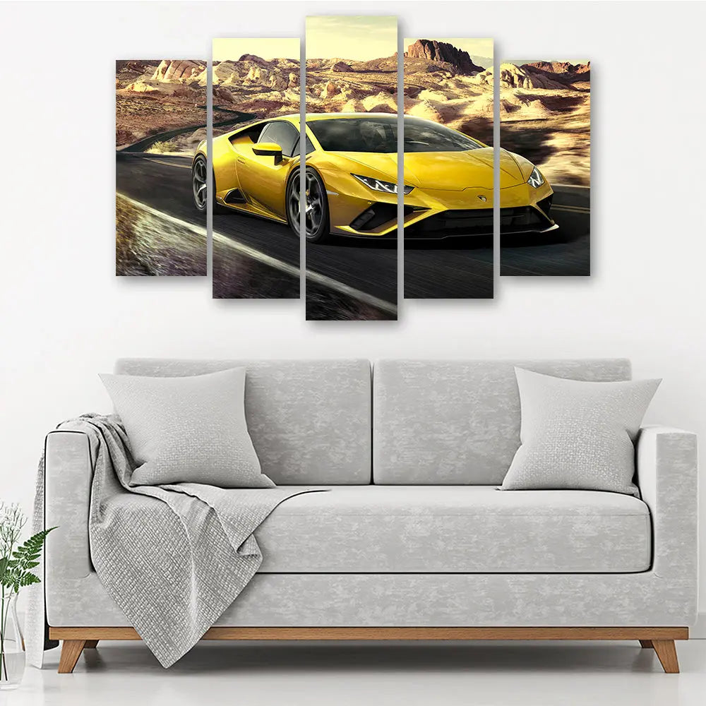 Tableau lamborghini huracan evo jaune Love-Gallery
