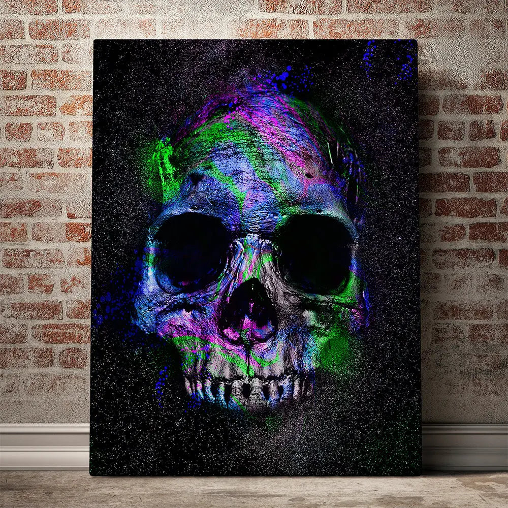 Tableau tete de mort coloré Love-Gallery