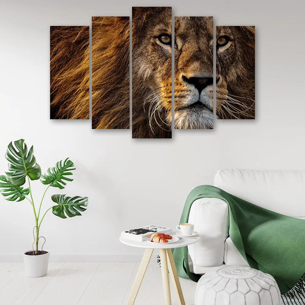 Tableau tête de lion grand format Love-Gallery