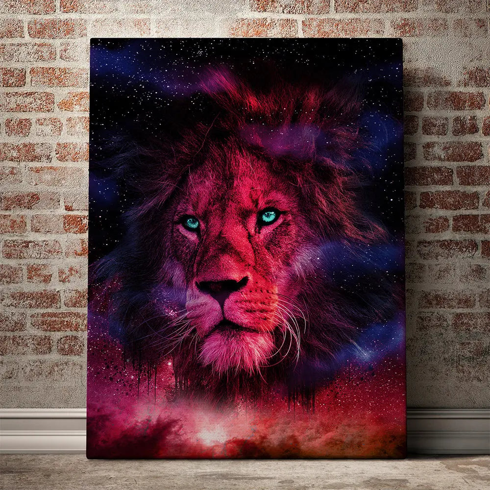 Tableau tête de lion pop art Love-Gallery