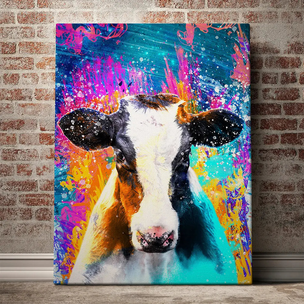 Tableau vache coloré Love-Gallery