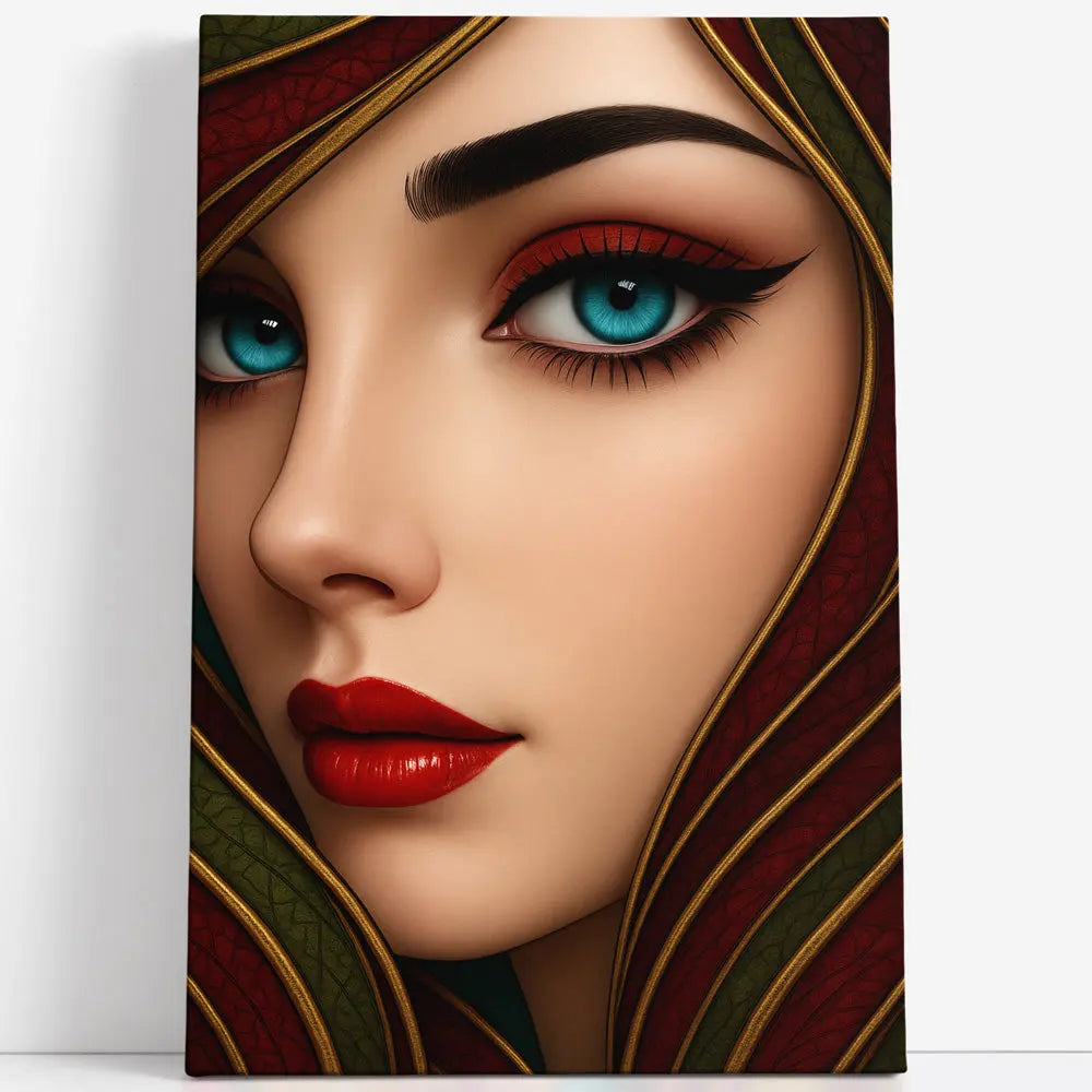 Tableau visage femme vitrail Love-Gallery