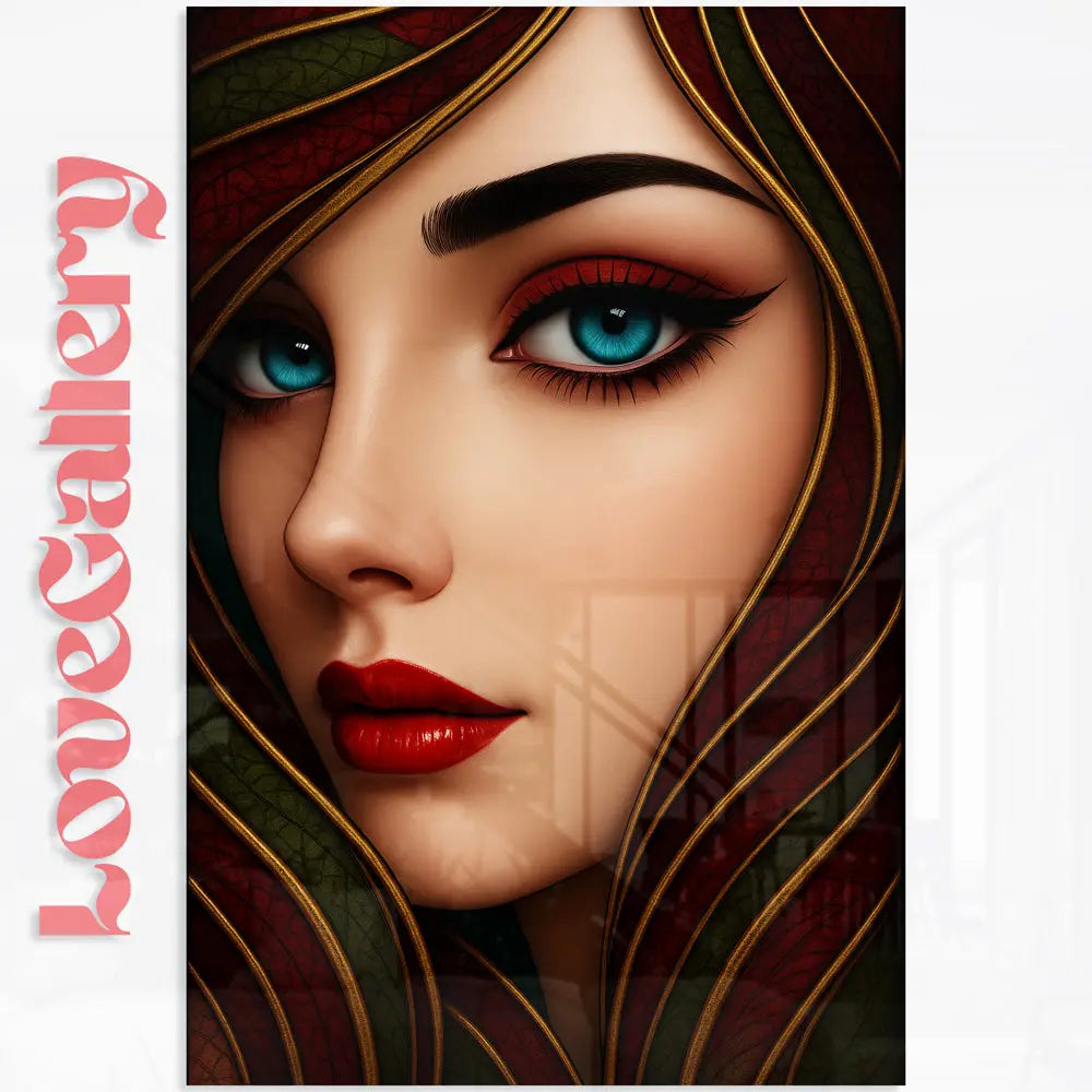 Tableau visage femme vitrail Love-Gallery