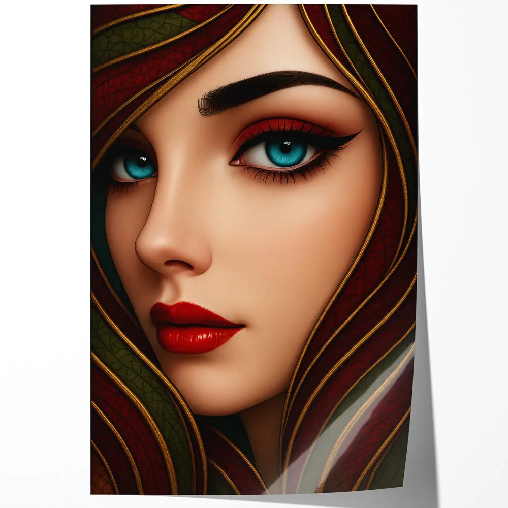 Tableau visage femme vitrail Love-Gallery