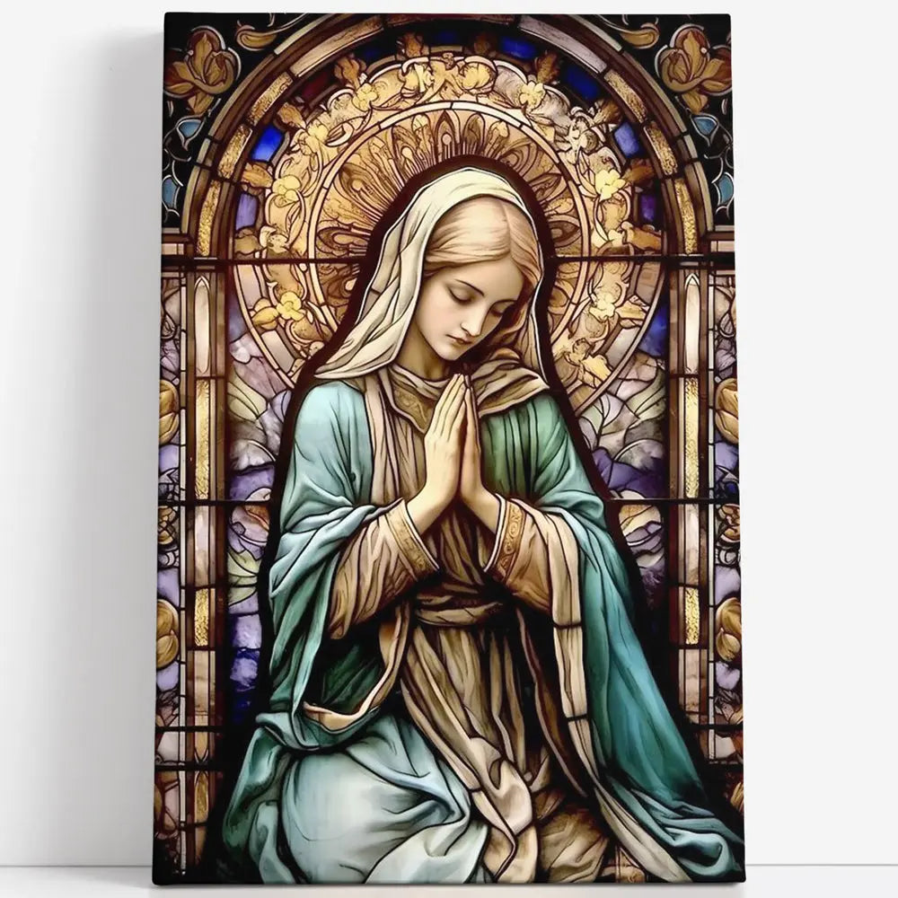 Tableau vitrail de la Vierge en prière Love-Gallery