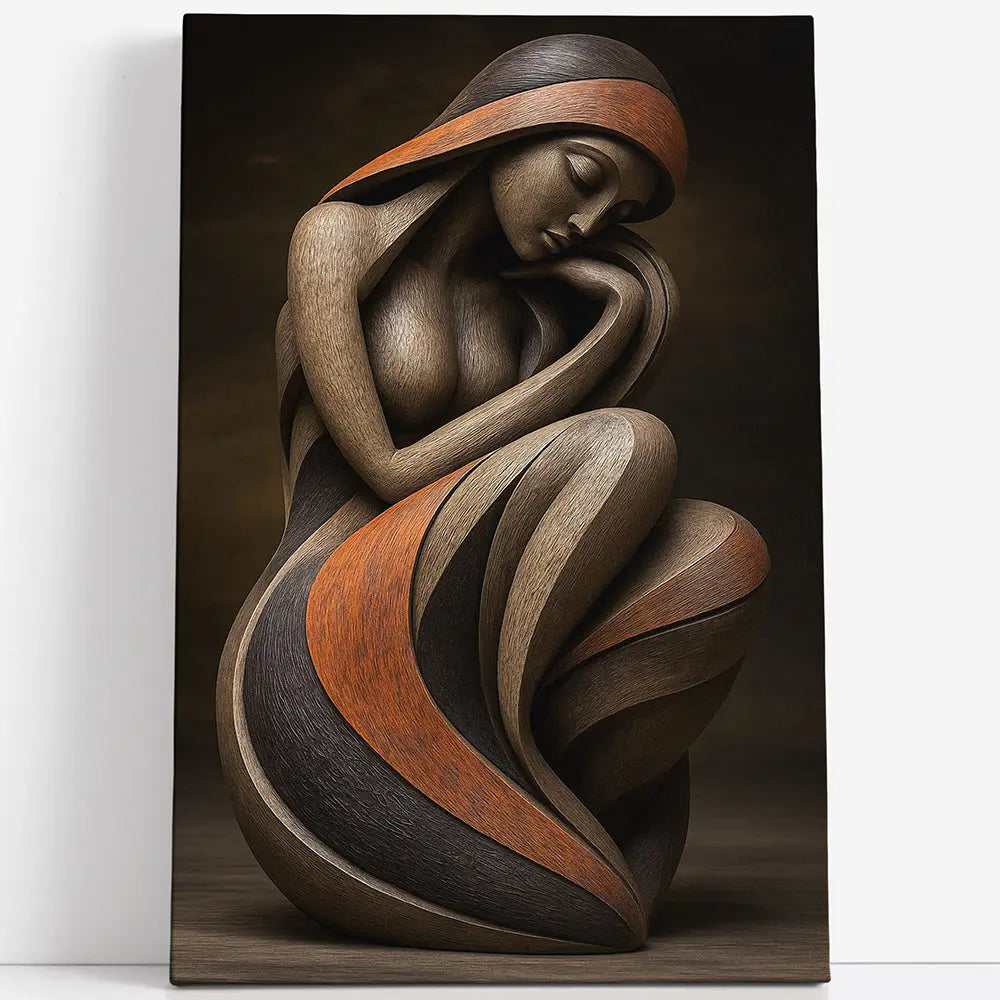 Tableau sculpture femme bois design Love-Gallery