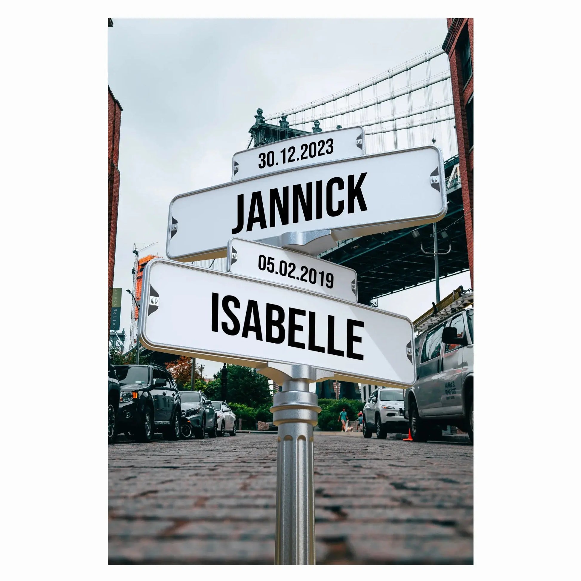 Tableau prénom « bridge USA » Love-Gallery