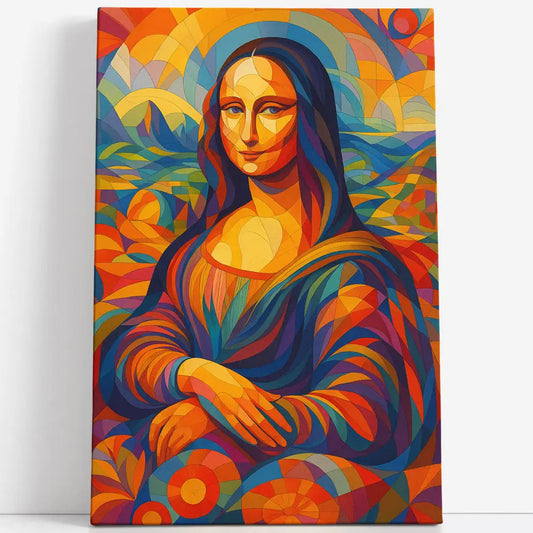 Tableau Mona Lisa cubisme abstrait