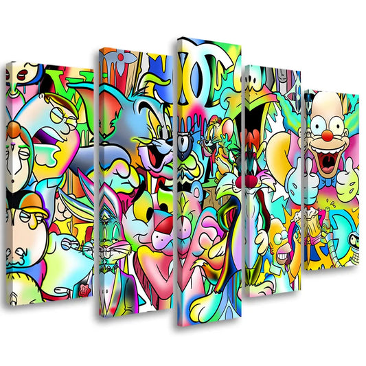 Tableau pop art personnages dessins animés Love-Gallery