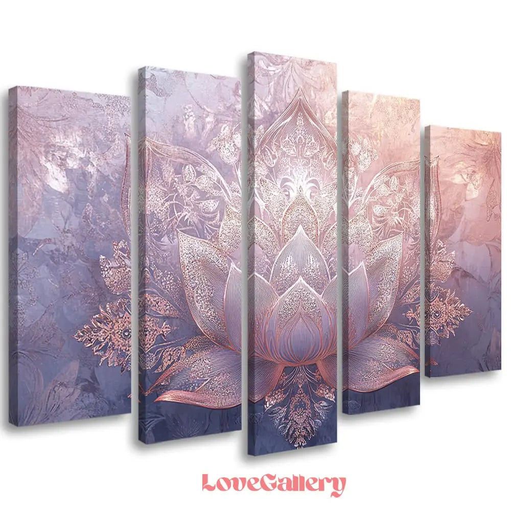 Tableau fleur de lotus rose