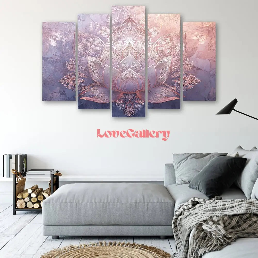 Tableau fleur de lotus rose