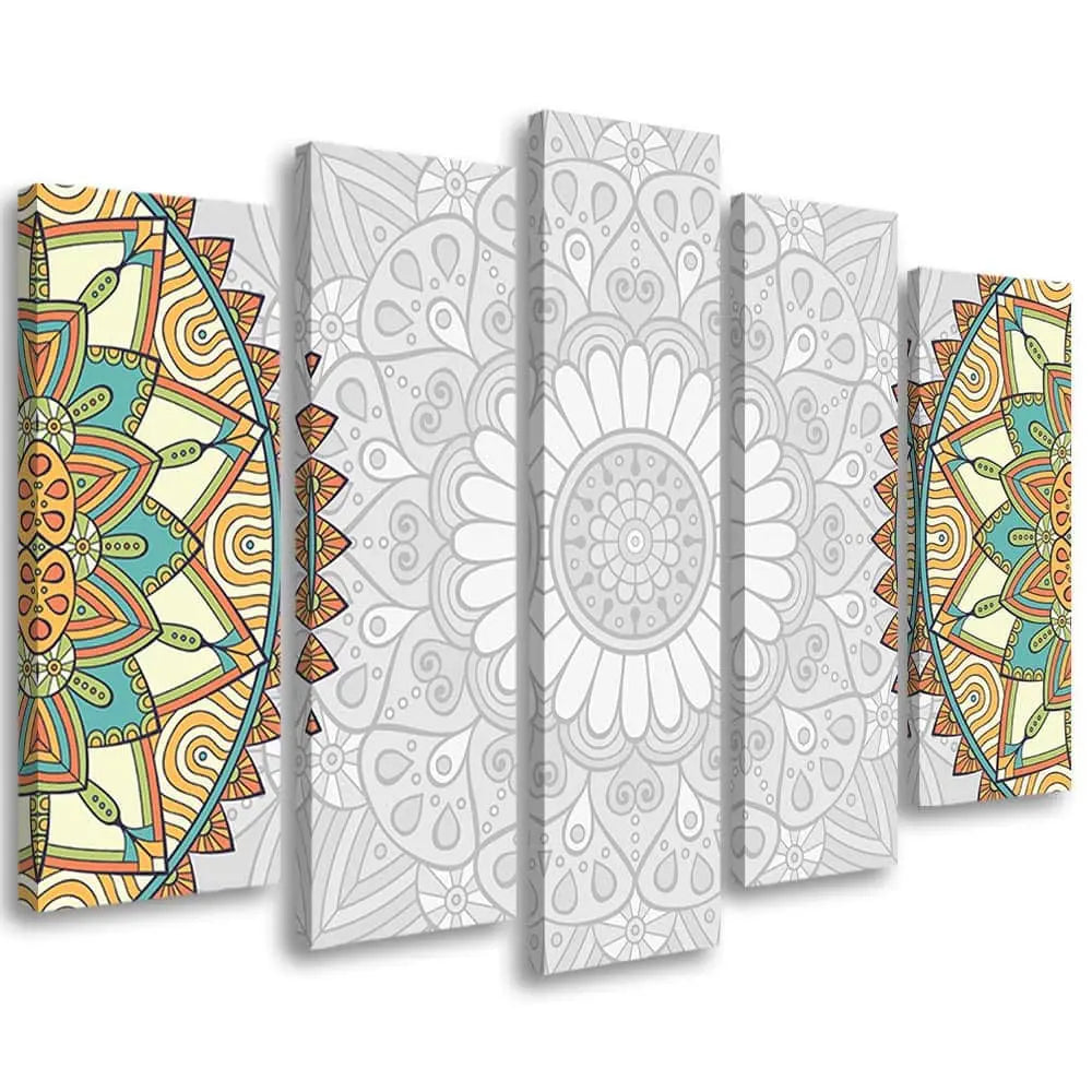 Tableau mandala blanc moderne
