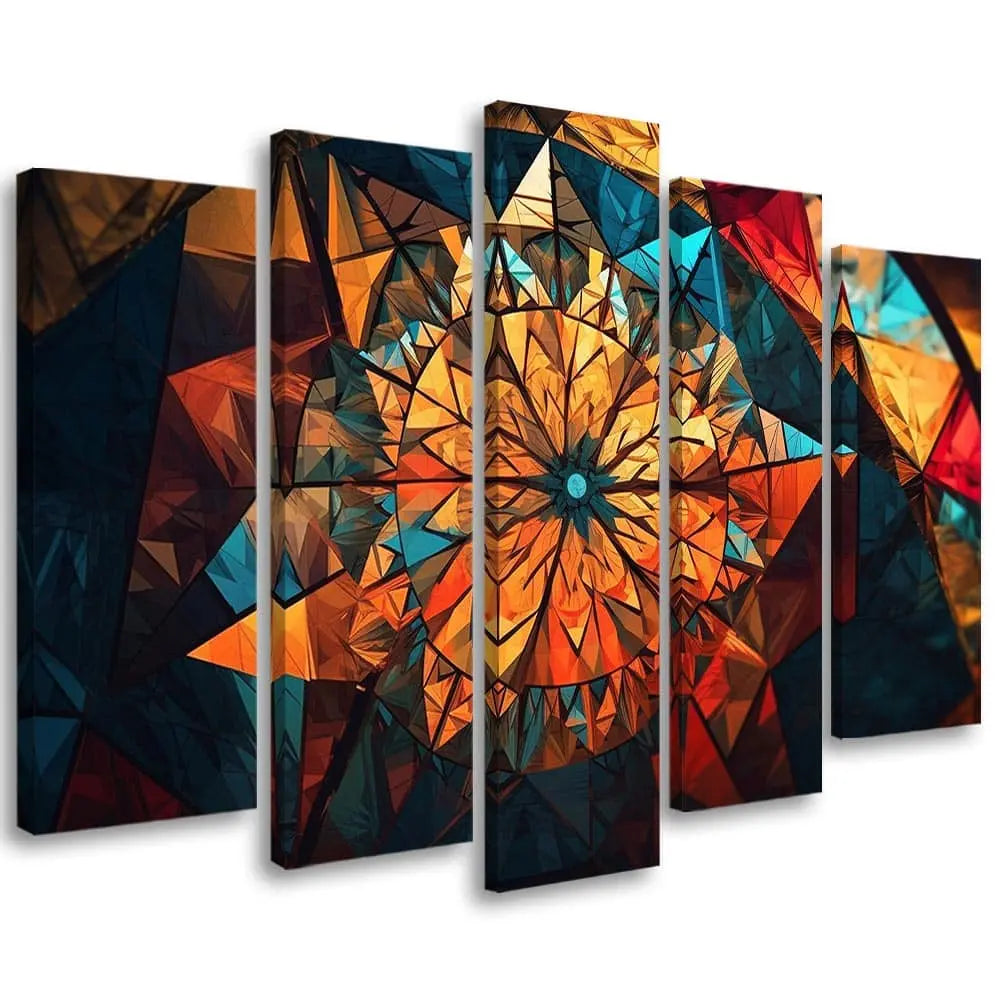 Tableau mandala vitrail mosaïque