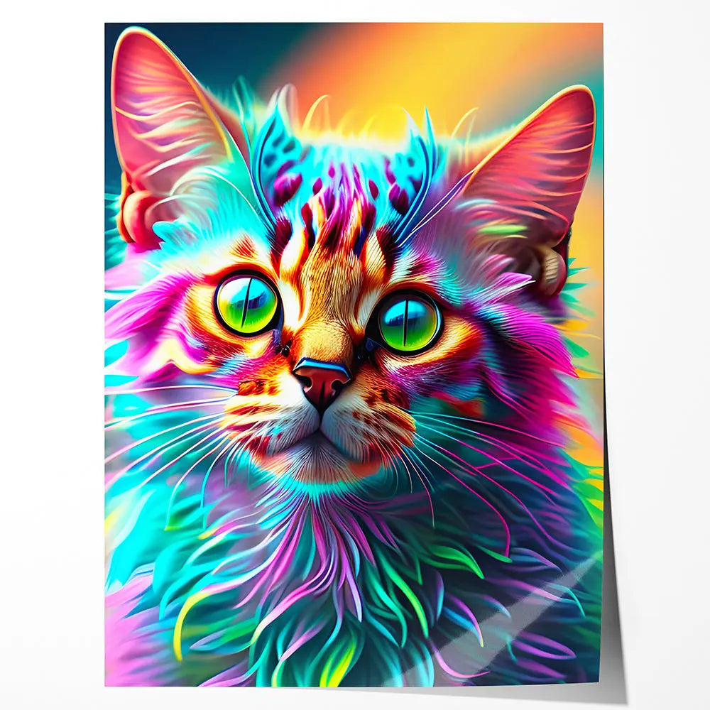 Tableau chat coloré pop art Love-Gallery