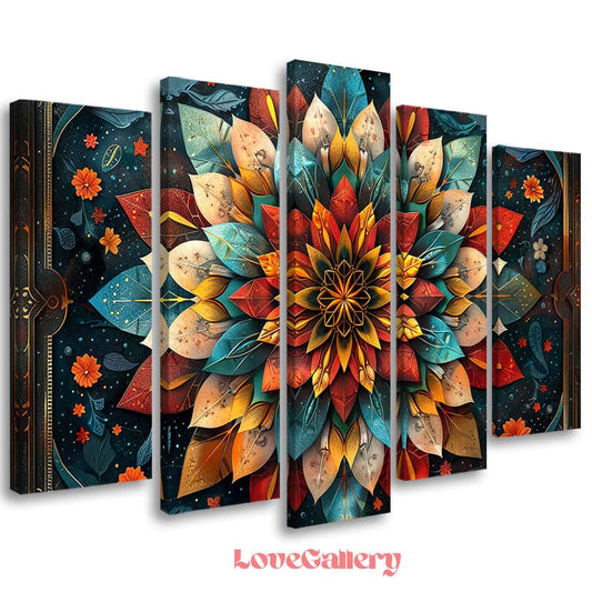 Tableau mandala fleur design