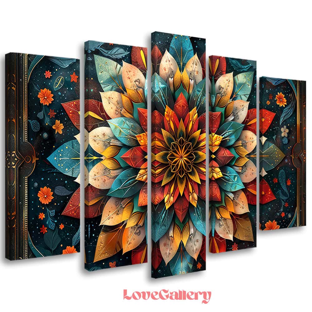 Tableau mandala fleur design