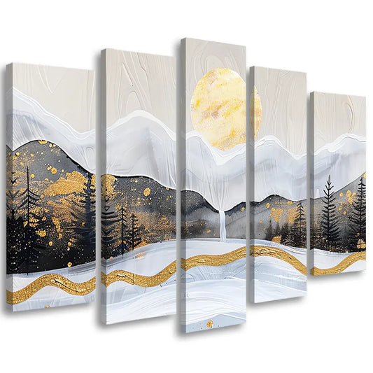 Tableau montagne paysage hivernal abstrait Love-Gallery