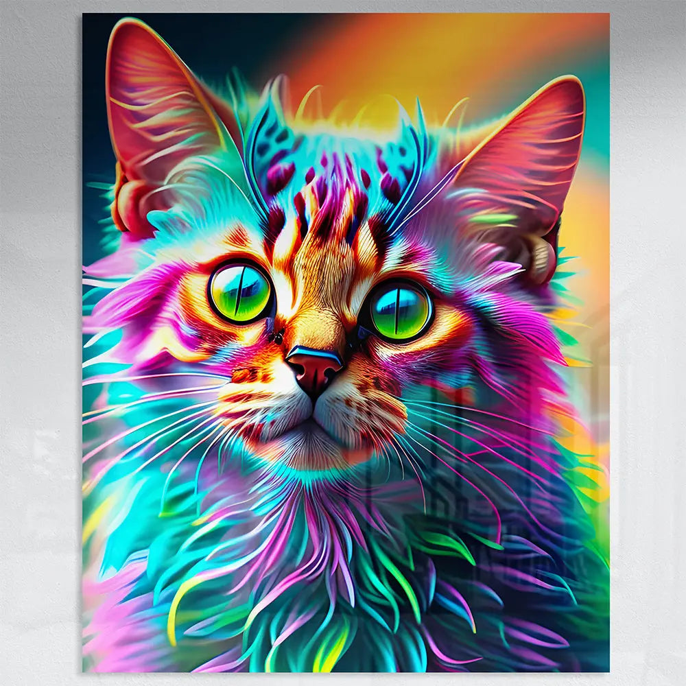 Tableau chat coloré pop art Love-Gallery