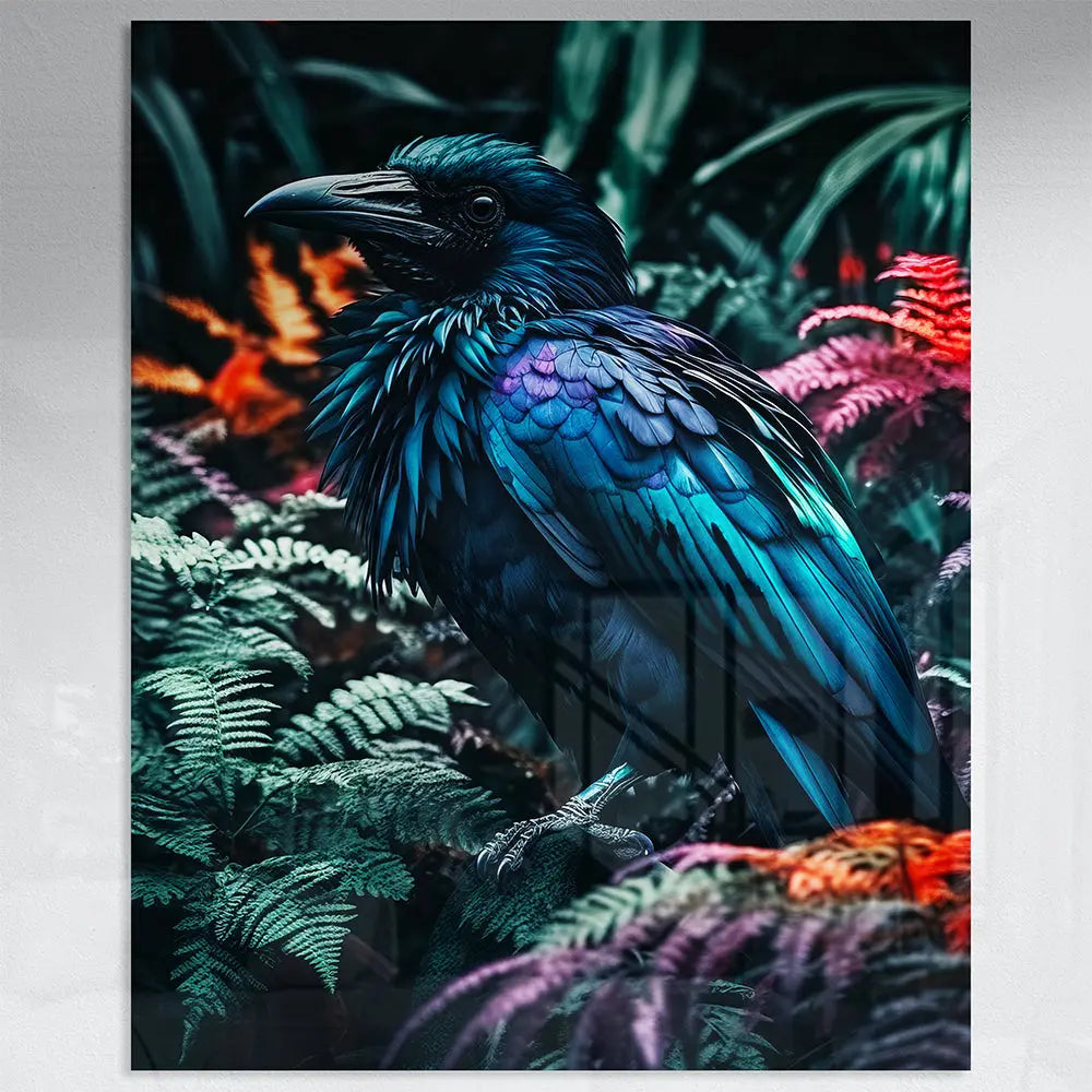 Tableau corbeau noir et bleu Love-Gallery