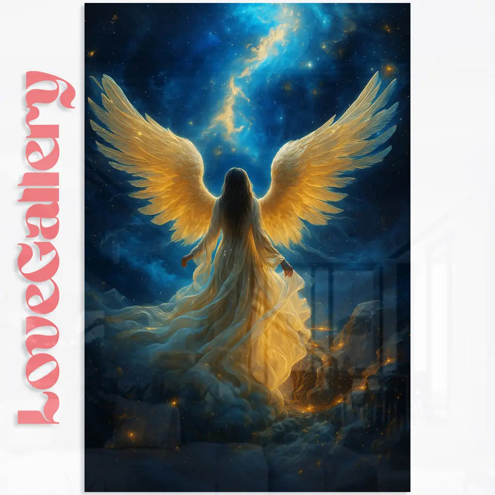 Tableau ange ailes dorees cosmos Love-Gallery