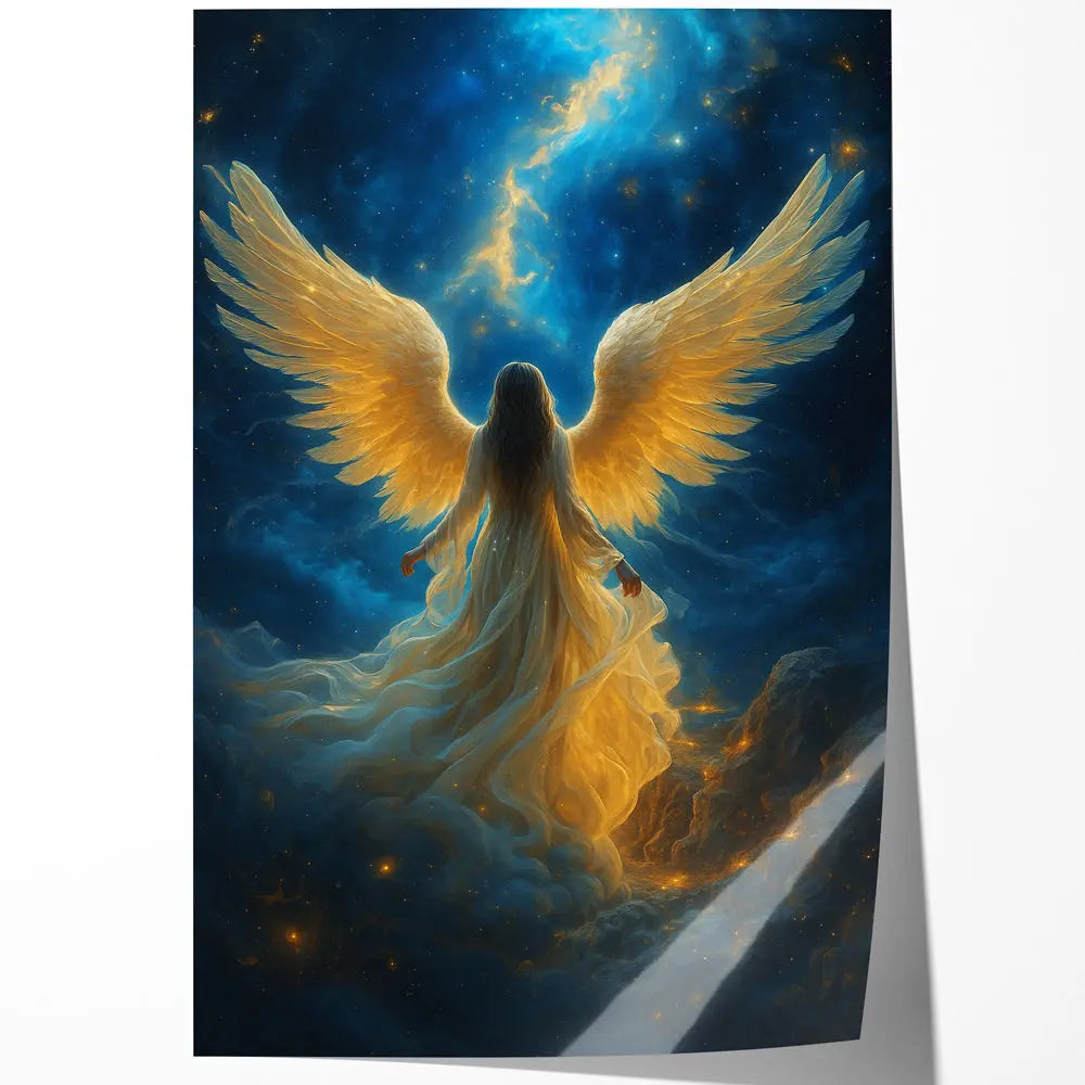 Tableau ange ailes dorees cosmos Love-Gallery