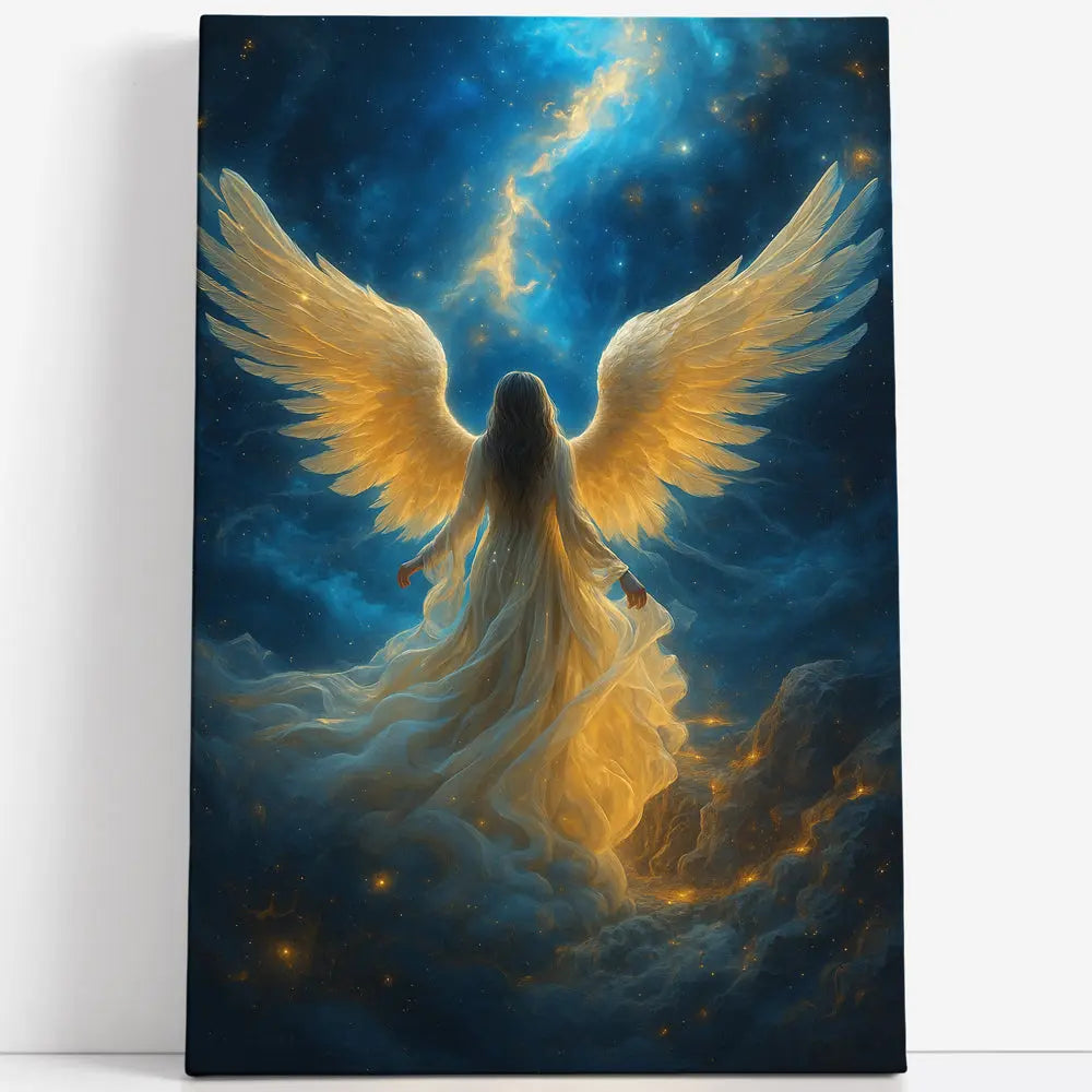 Tableau ange ailes dorees cosmos Love-Gallery