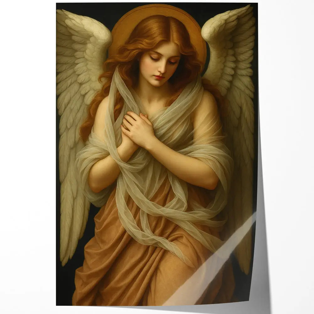 Tableau ange lumière du recueillement Love-Gallery