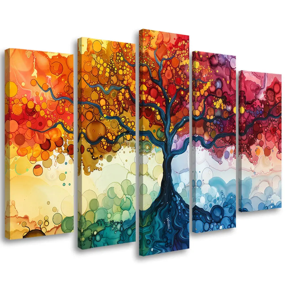 Tableau arbre de vie coloré abstrait Love-Gallery