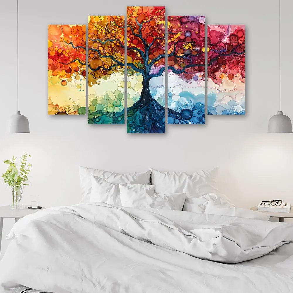 Tableau arbre de vie coloré abstrait Love-Gallery