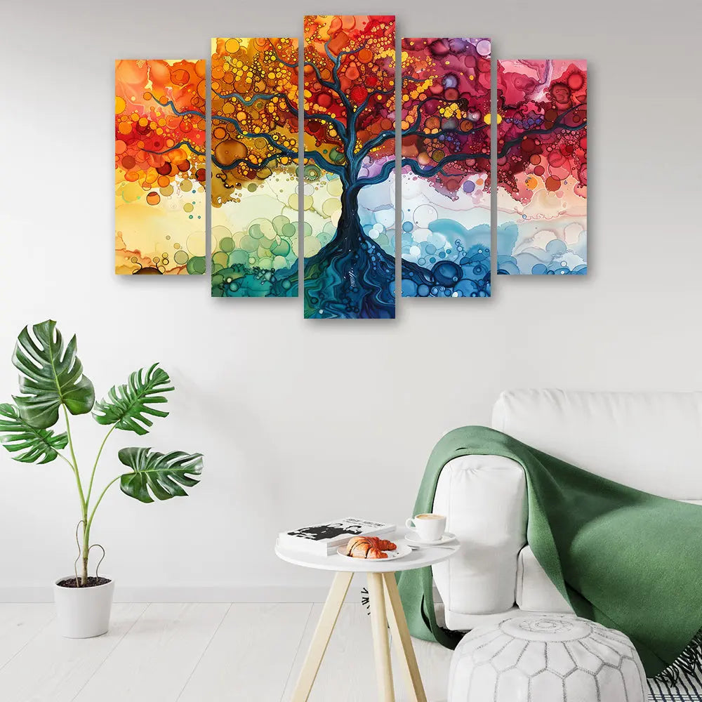 Tableau arbre de vie coloré abstrait Love-Gallery