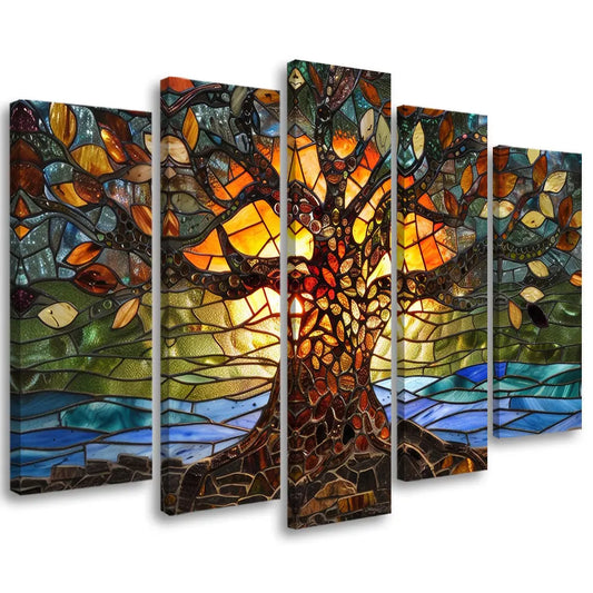 Tableau arbre de vie mosaïque coloré Love-Gallery